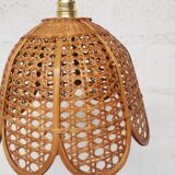 Vintage wicker pendant lamp