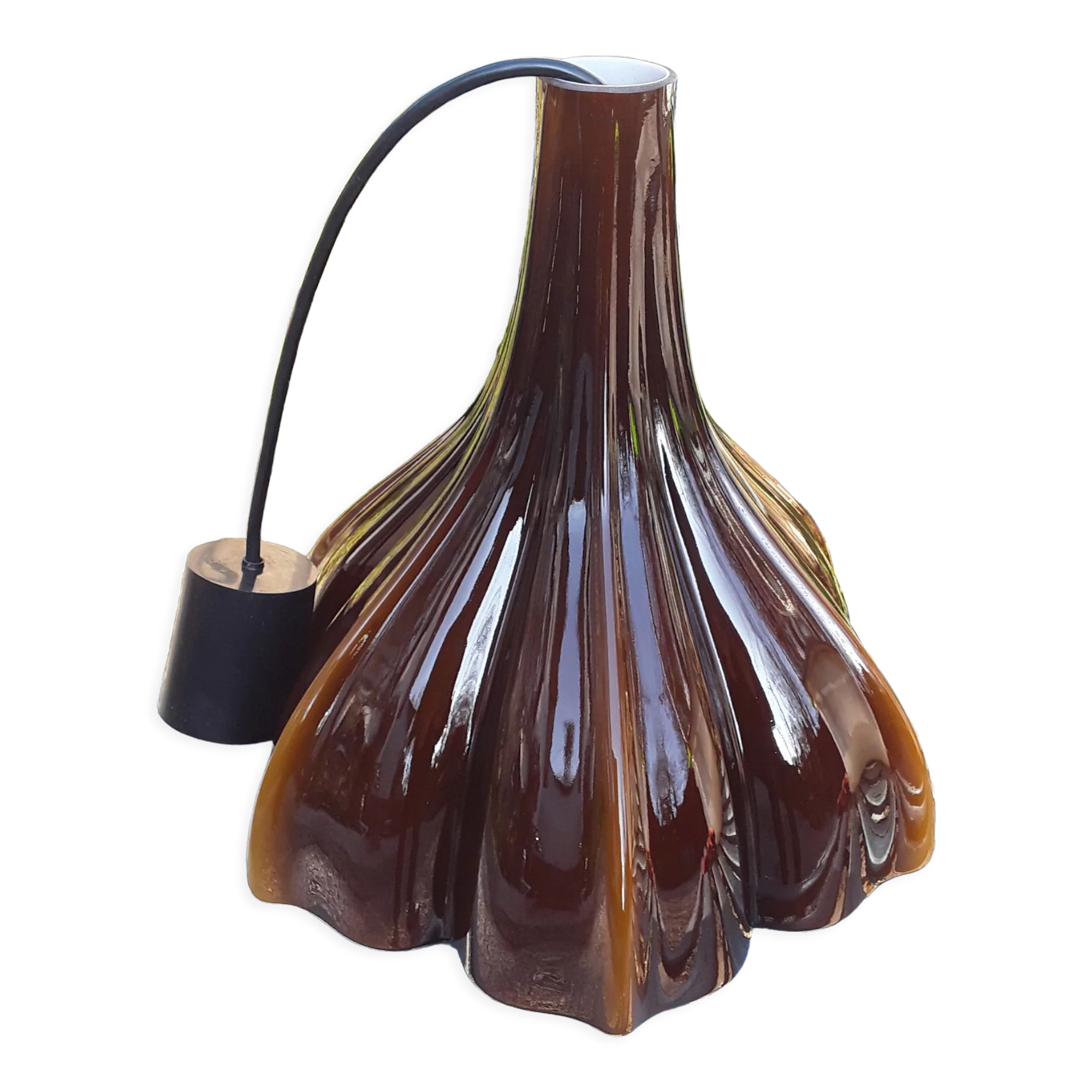 Vintage opaline pendant lamp