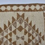 Decorative Vintage White Wool Runner Rug sku 2072