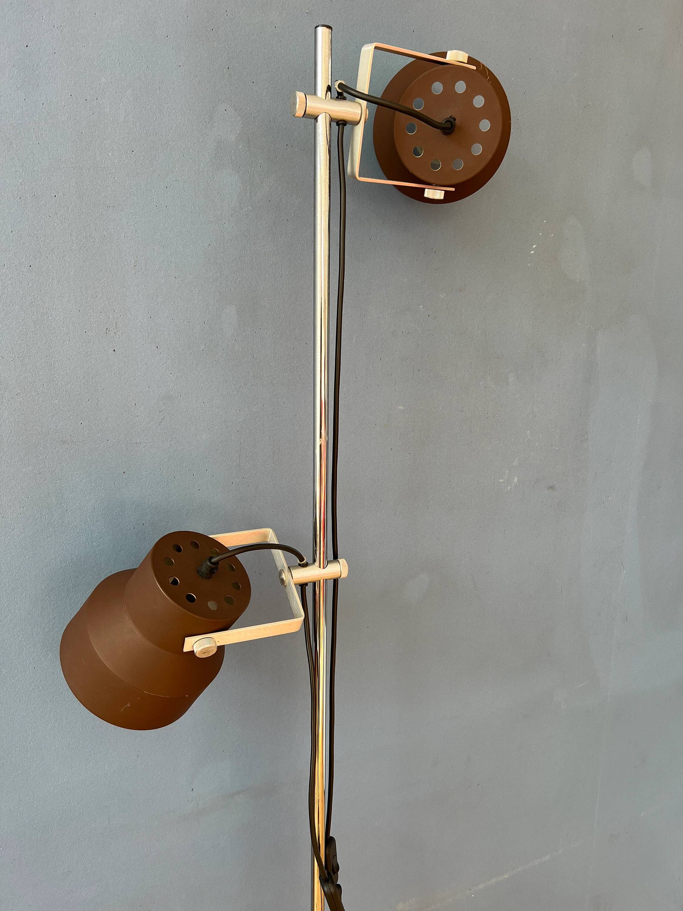 Mid-century Space Age brown Anvia floor lamp