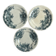 Set of 3 dessert plates in ironstone 20cm