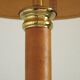 Tall French Mid Century Table Lamp Square Base With Beige and Gold Shade