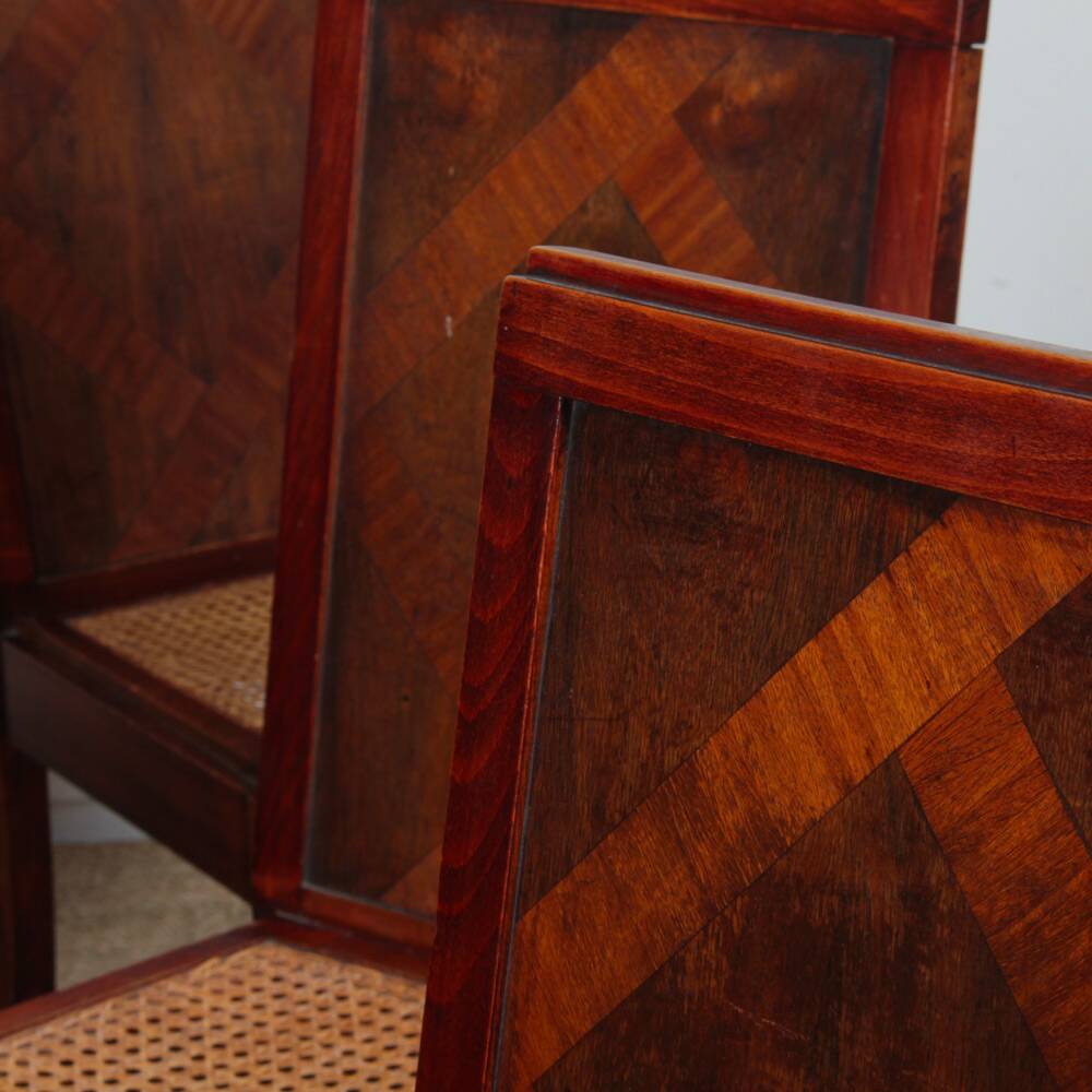 Suite de 6 chaises en bois des années 1930-40