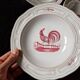 Henriot in Quimper - Set of 5 soup plates - Decorated with a pink rooster