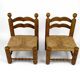 Pair of low straw chairs  circa 1940
