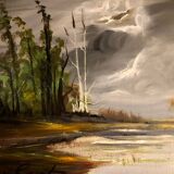 Oil on panel Roger Conte signed