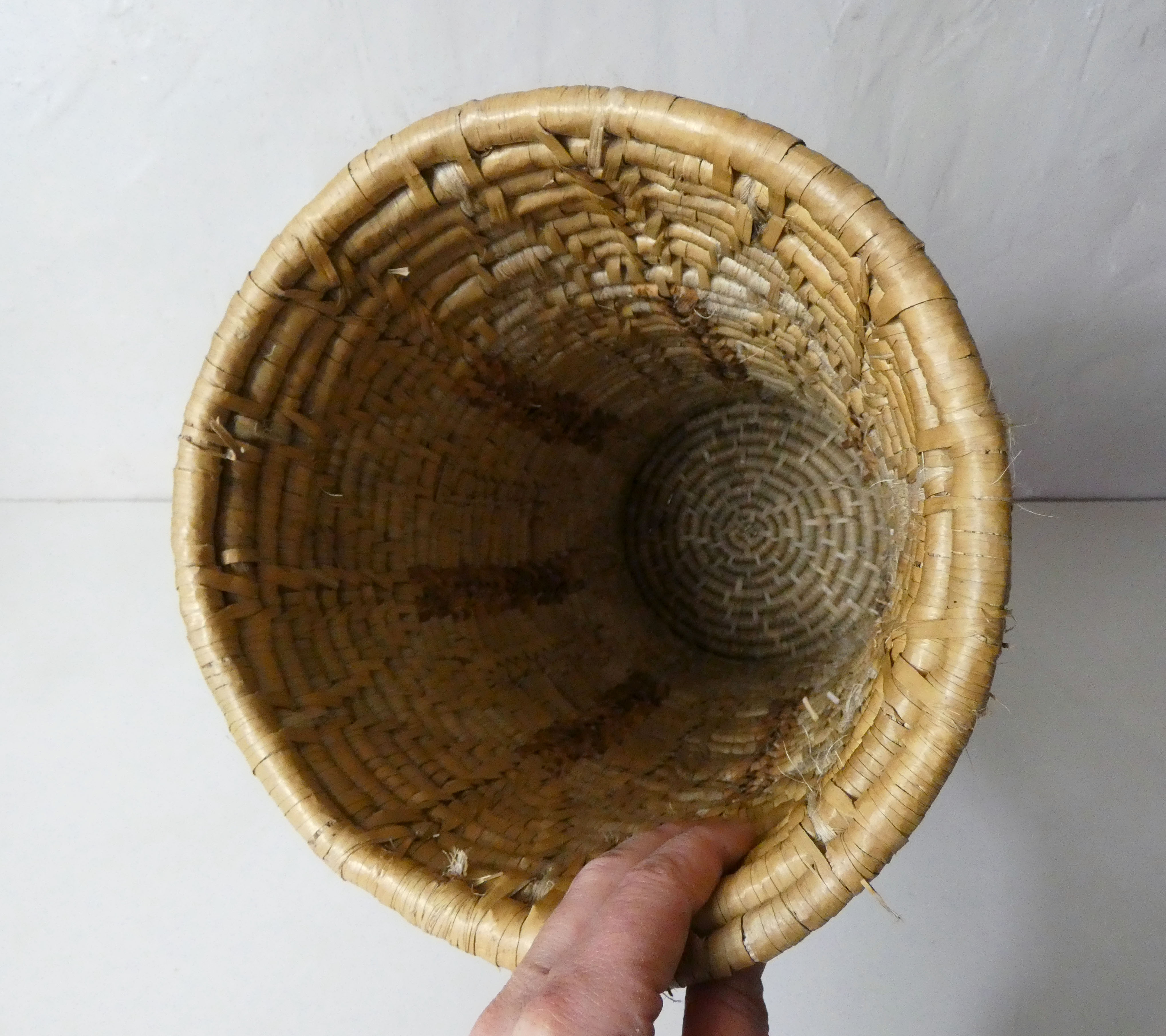 Vintage rattan umbrella holder