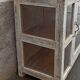 Small old white wooden display case