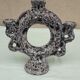 Ceramic candle holder fat lava