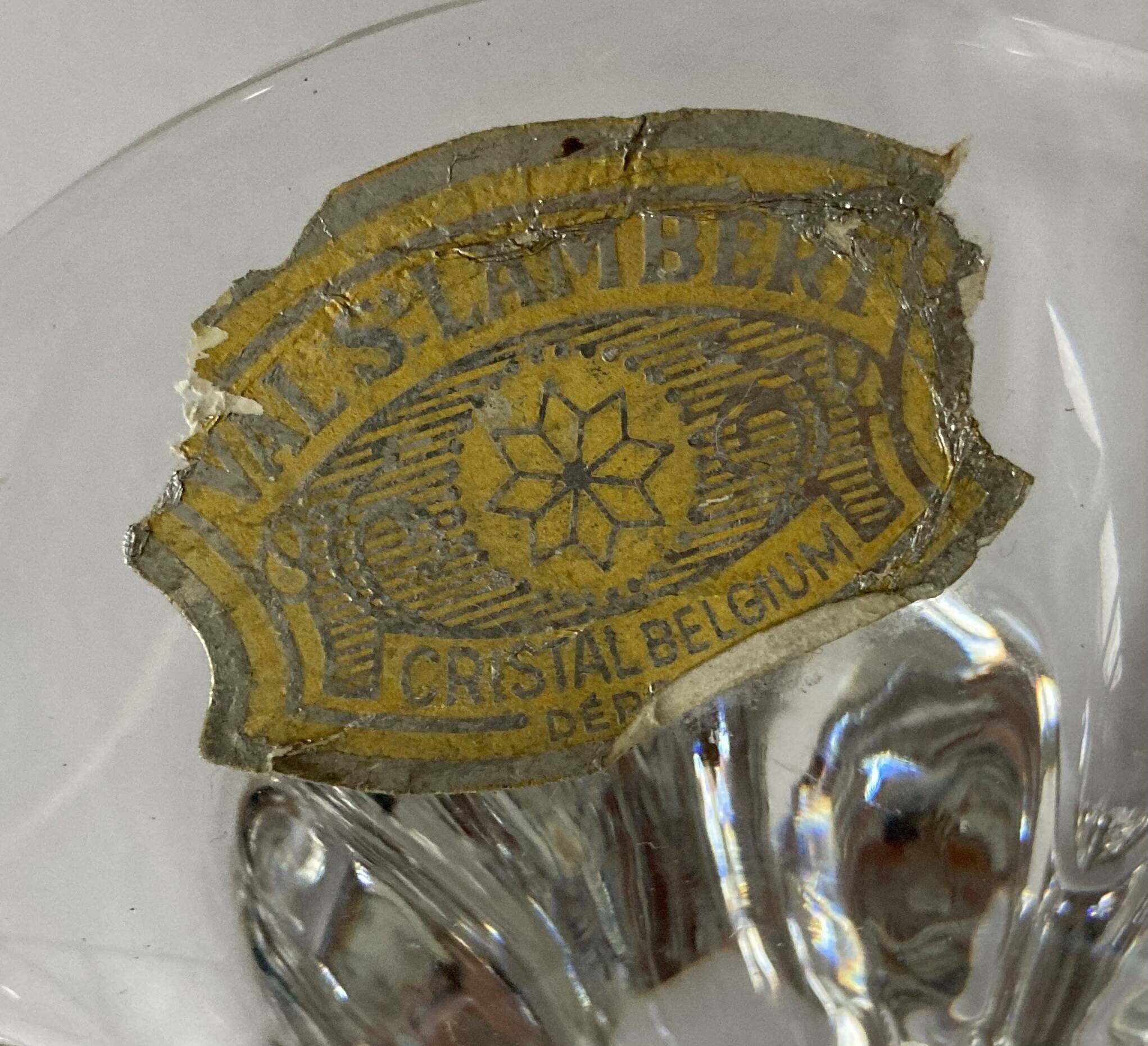 Val Saint Lambert crystal ashtray empty pocket