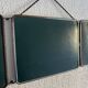 Vintage 1950s triptych barber mirror in duck blue - 22 x 86 cm
