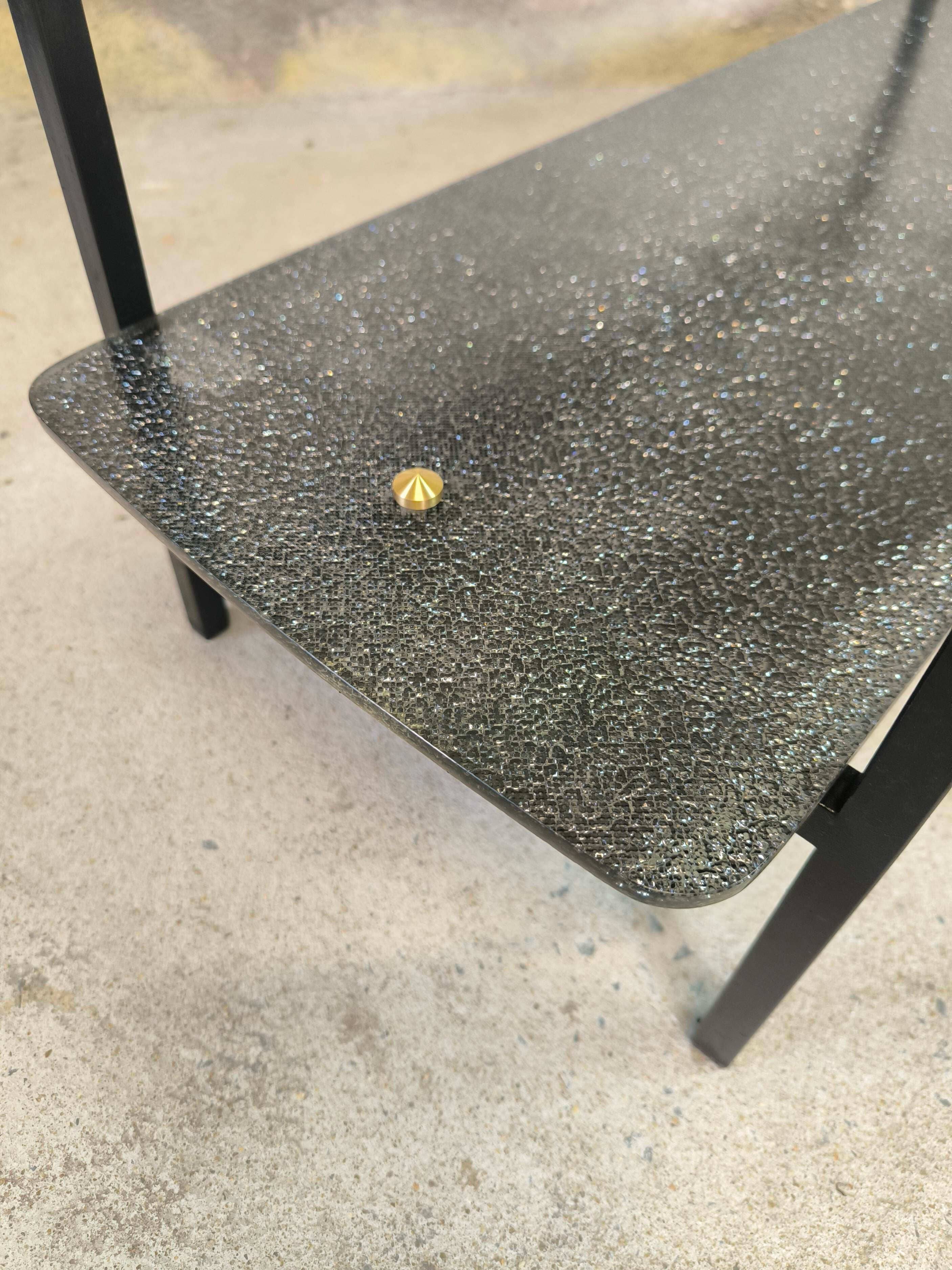 Vintage modernist glass coffee table