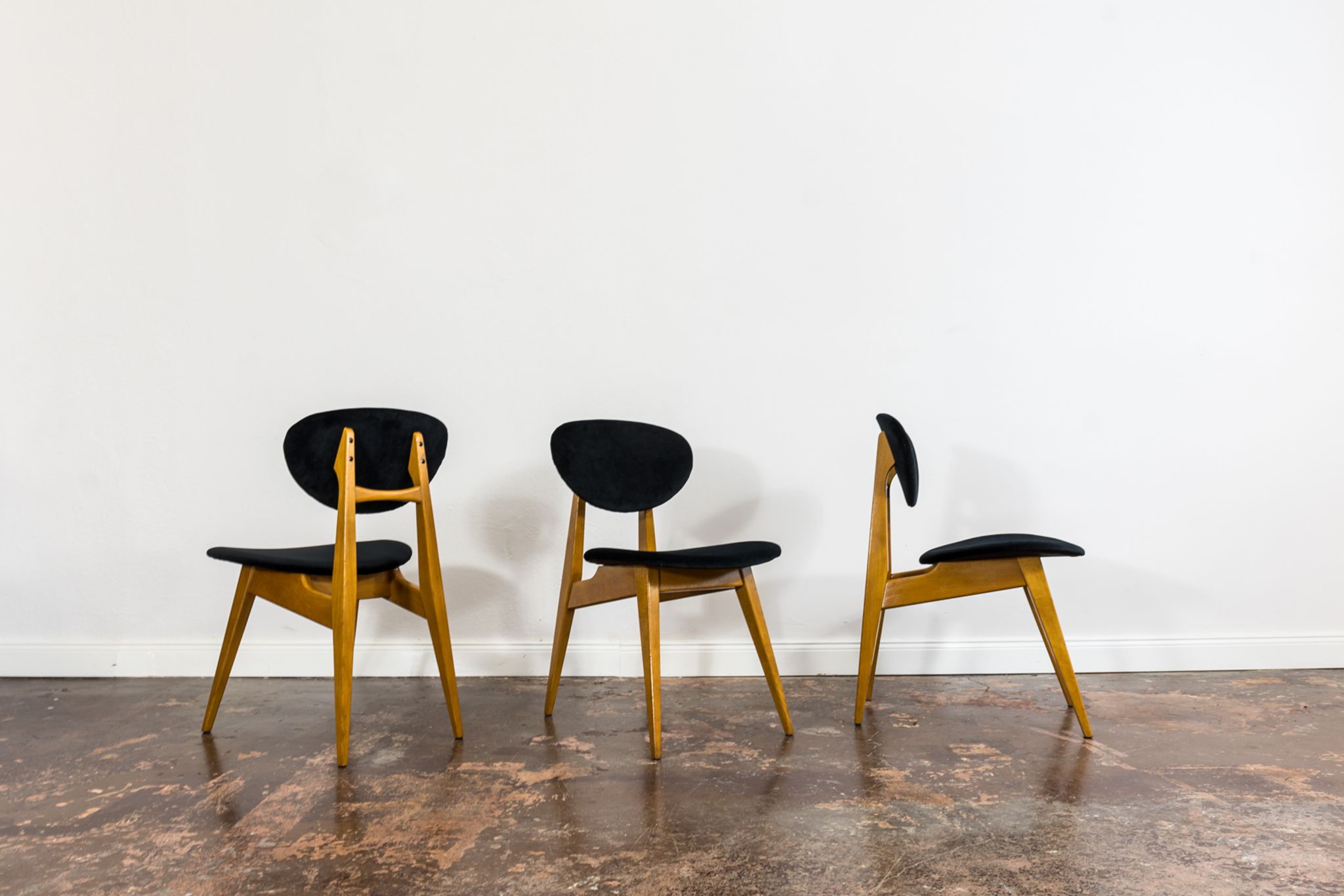 Set de 3 chaises par Juliusz Kędziorek 1960's