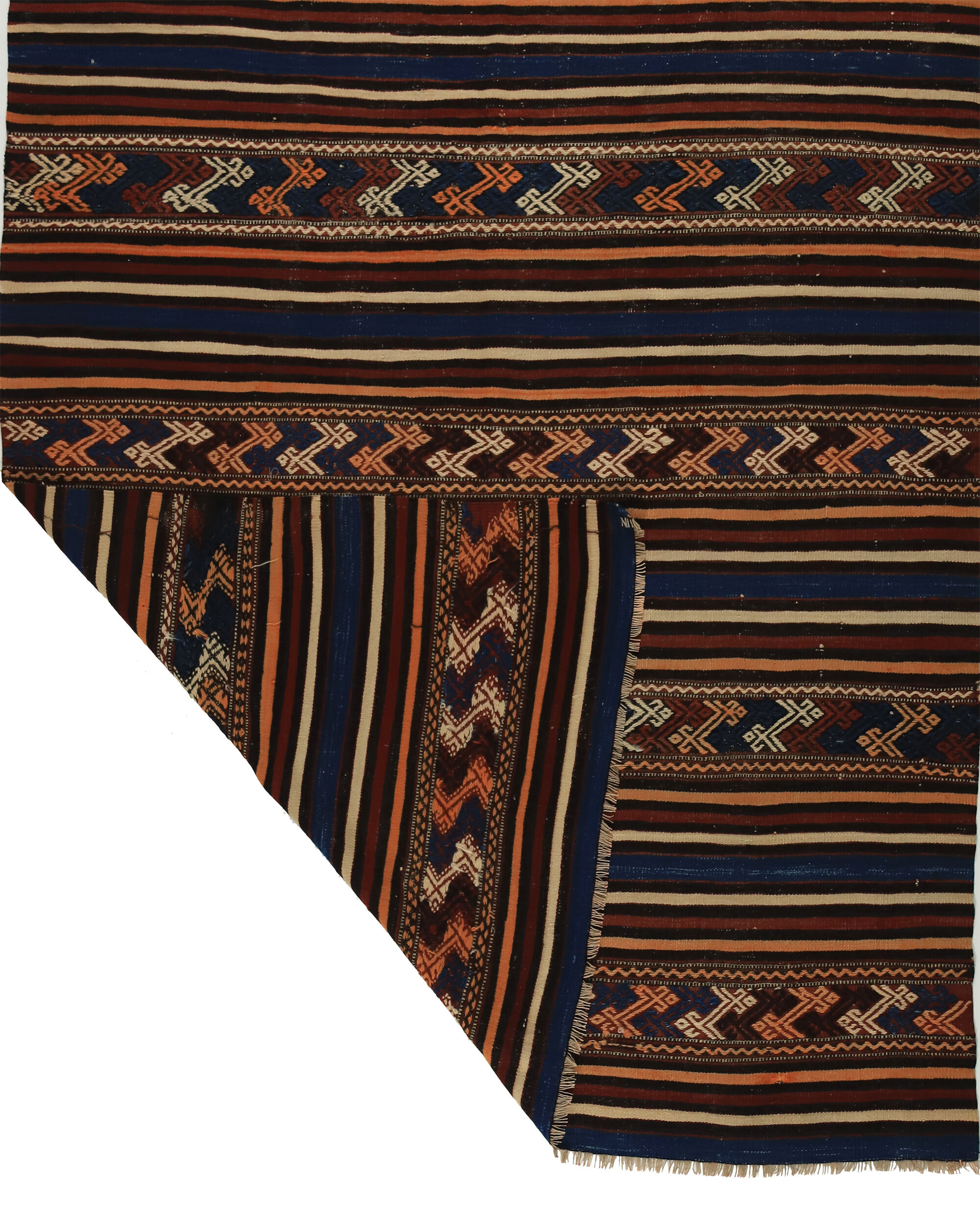 Anatolian handmade kilim rug 187 cm x 142 cm
