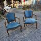 Pair of Louis XV style cabriolet armchairs