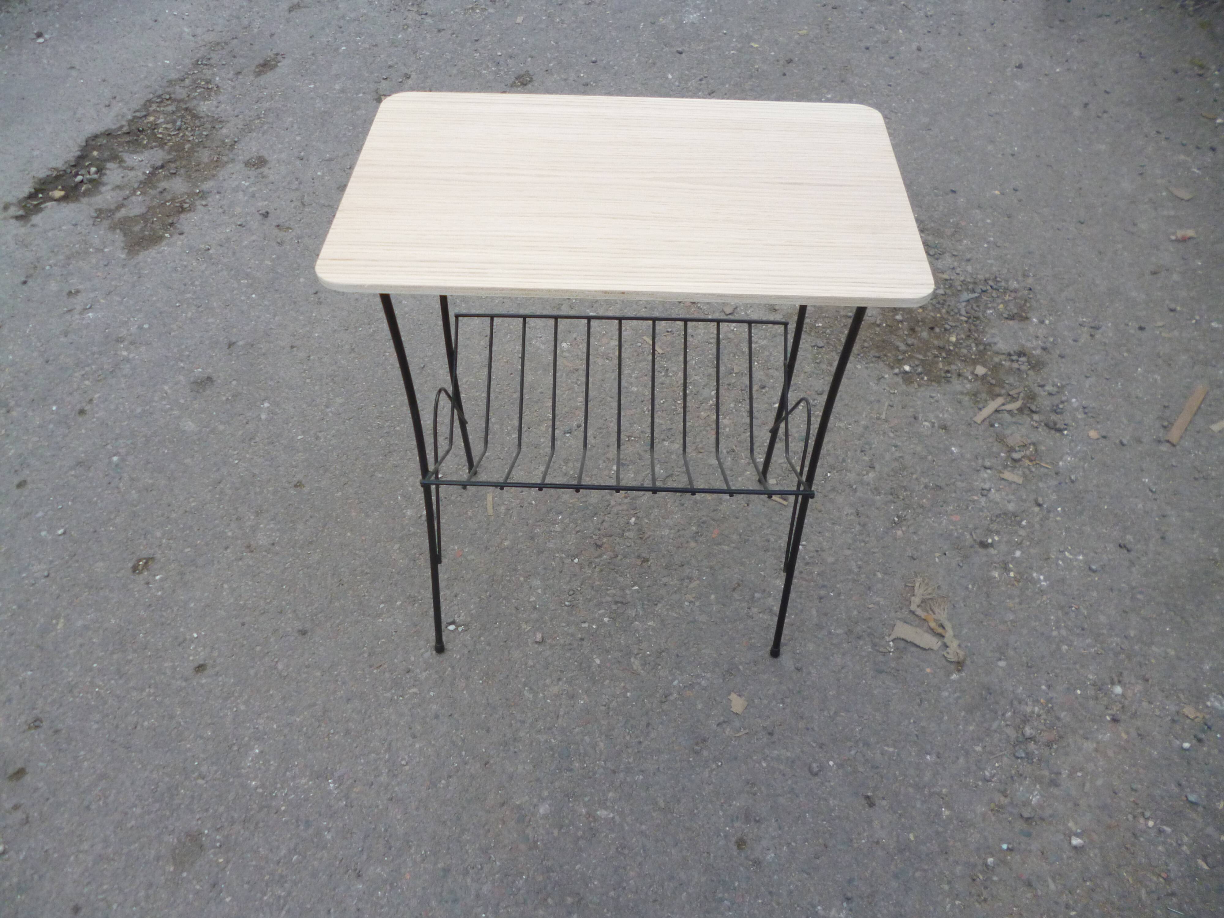 Side table magazines holder 70s