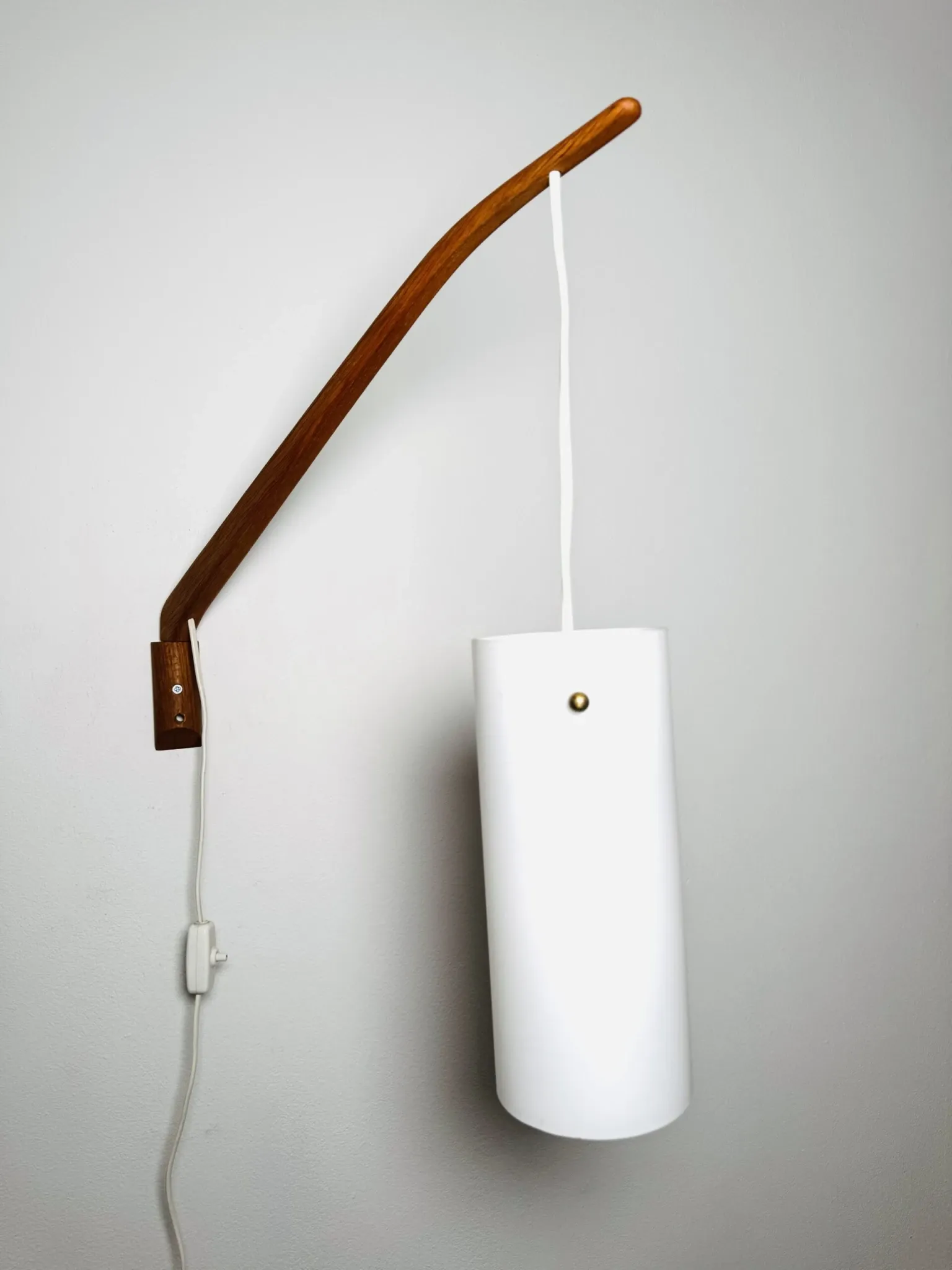 Cylindrical Swing-Arm Wall Lamp By Uno & Östen Kristiansson For Luxus, Sweden, 1960S