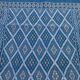 Tapis kilim bleu fait main berbère traditionnel - 200x120cm