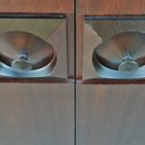 Exotic wood, belgium, 1960's brutalist bar cabinet