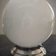 Ceiling lamp / wall lamp old opaline globe white base metal chrome Art Deco 1930 ø 20 cm TBE