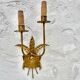 Pair of gold metal sconces