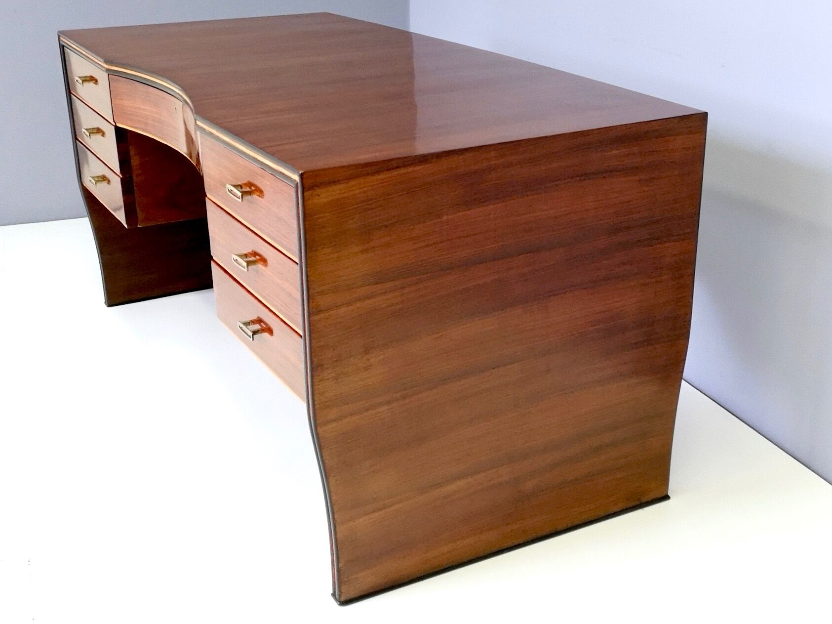 Wooden Desk by Osvaldo Borsani for Arredamenti Borsani Varedo, Italy