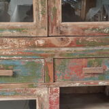 Old glazed vaisselier in Burmese teak