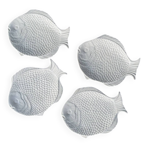 lot de 4 assiettes poisson