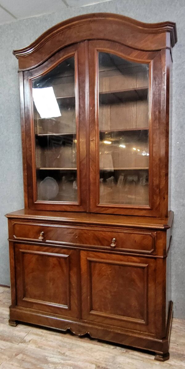 Cabinet-bibliothéque et secrétaire époque Louis Philippe en acajou