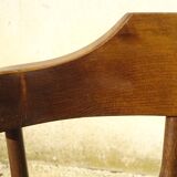 Vintage chairs, wooden, with splayed legs, both.