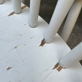 Series of 4 vintage solid wood chairs Scandinavian style