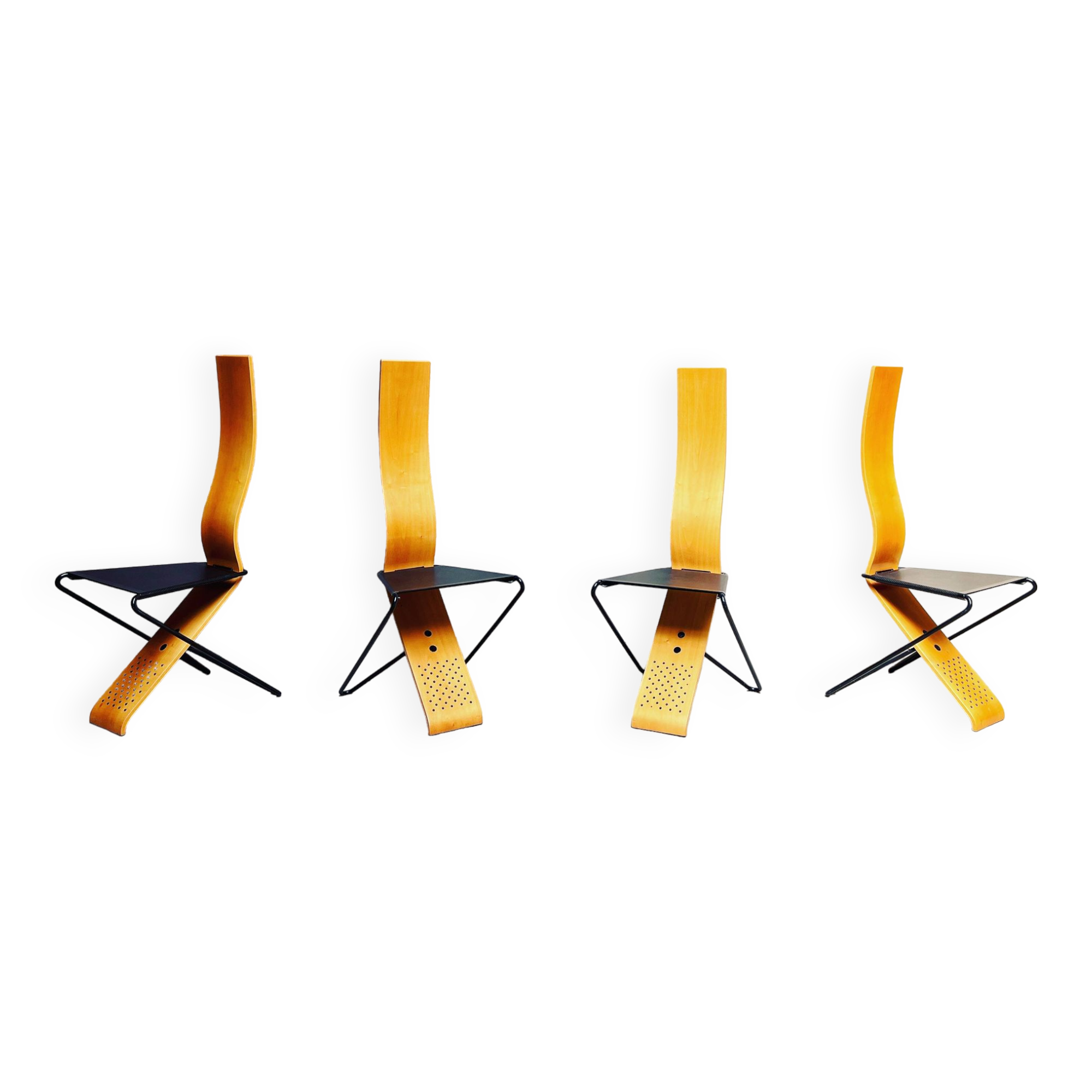 Series of 4 Chairs by Pietro Arosio for Airon 1980