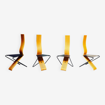 Series of 4 Chairs by Pietro Arosio for Airon 1980