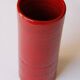 Cylindrical red ceramic vase by Aldo Londi for Bitossi, Italy