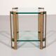 Peter Ghyczy T24 side or coffee table double glass 70s design 40x40x45