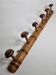 Old rustic wooden coat rack turned in imitation of bamboo 1900, 6 hooks