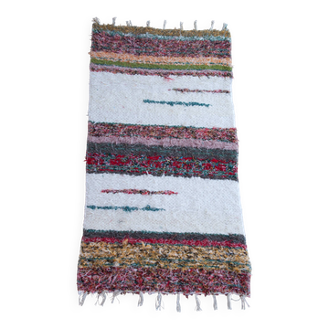 Tapis artisanal en coton recyclé - Double épaisseur Multicolor