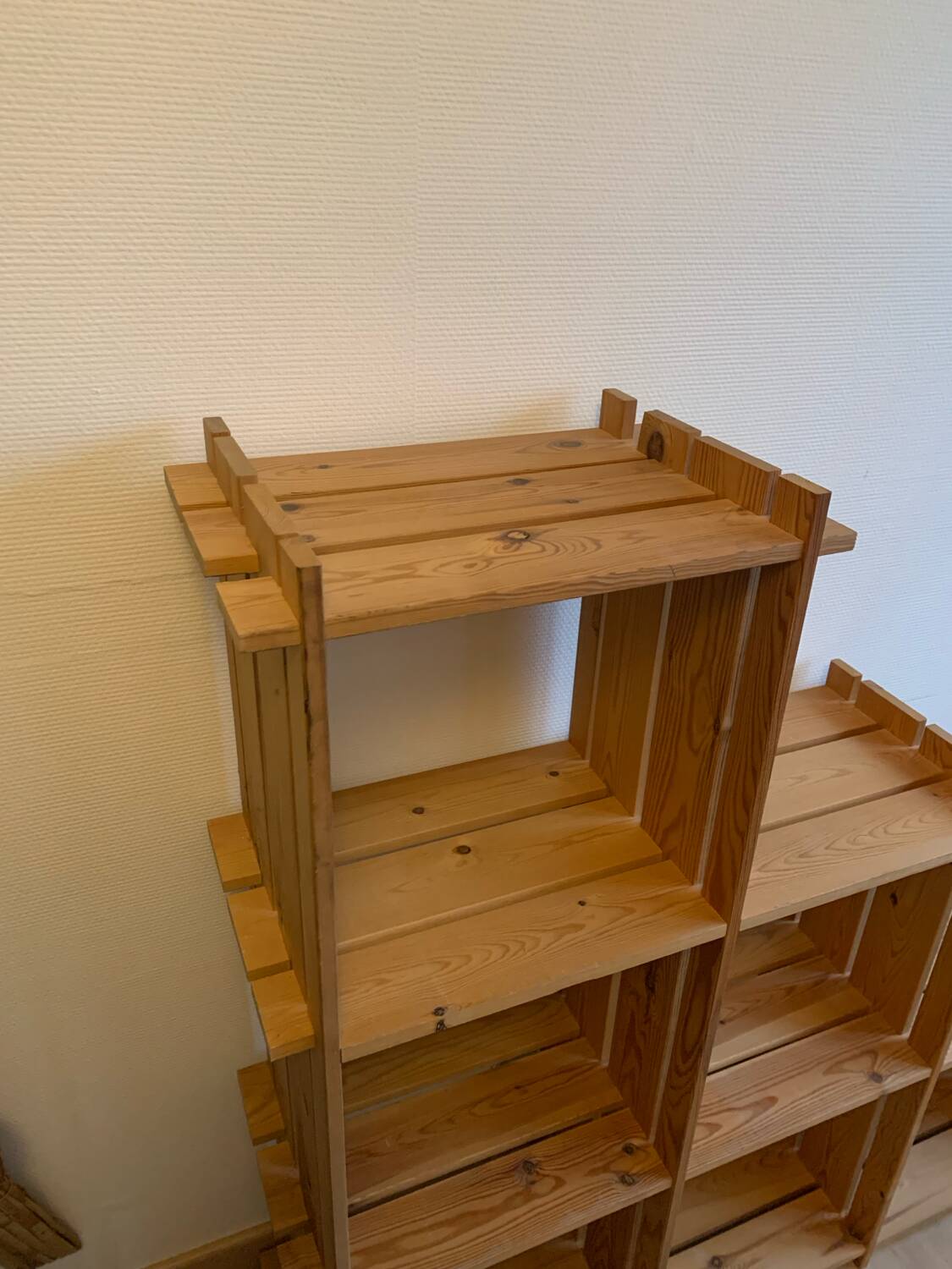 Vintage Mountain Pine Staircase Bookcase Circa 1980