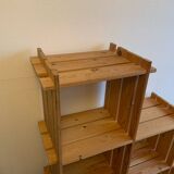 Vintage Mountain Pine Staircase Bookcase Circa 1980