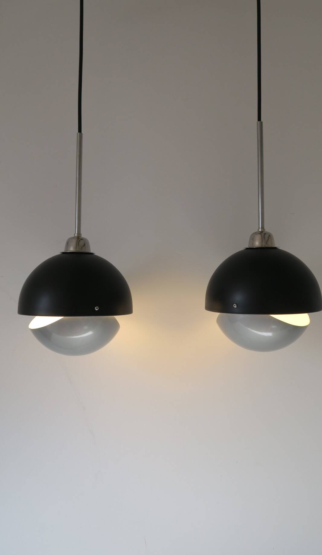 2 Dijkstra eclipse lamps, very rare. Dutch, 70s.