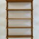 Scandinavian wall-mounted bookcase attributed to Poul Cadovius – 5 wooden shelves
