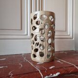 Porte parapluie ou vase vintage pour fleurs séchées en grès