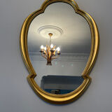Miroir bois doré 1950 Hollywood Regency