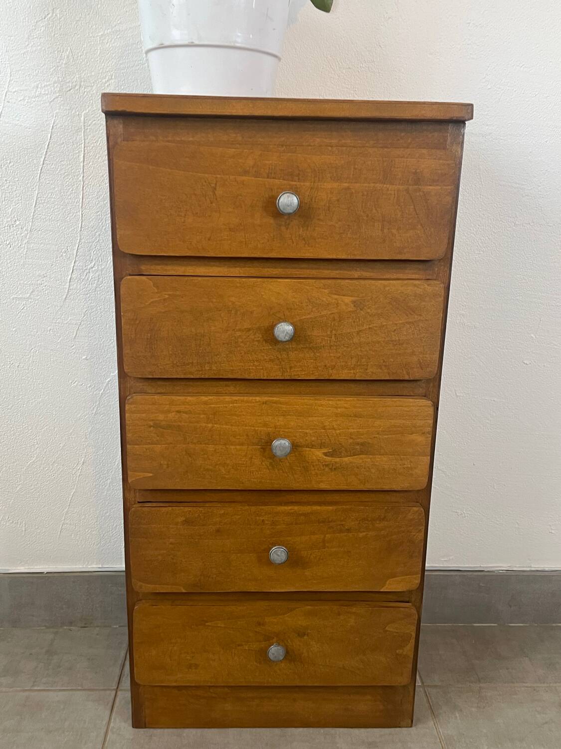 Oak chest of drawers, 1960s