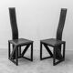 Paire de chaises Edo par Kisho Kurokawa pour PPM, vintage moderniste des années 1980.