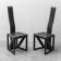 Pair of Edo chairs by Kisho Kurokawa for PPM 1980s vintage modernist