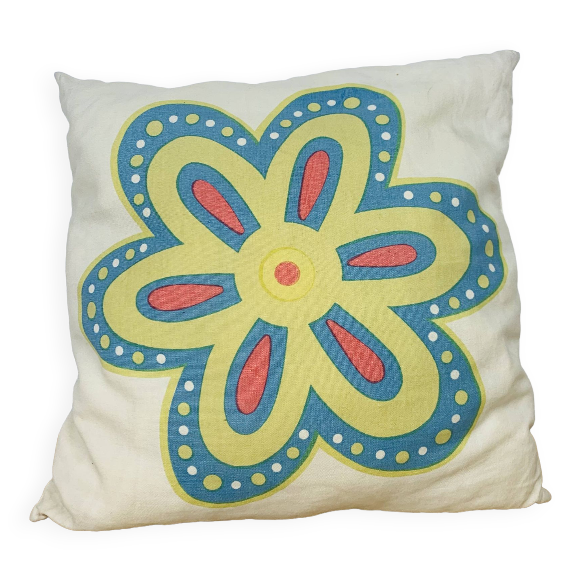 Vintage 70s flower cushion
