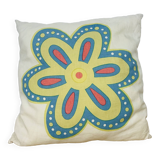 Vintage 70s flower cushion