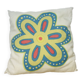 Coussin fleurs vintage années 70