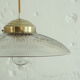 Old striated glass pendant